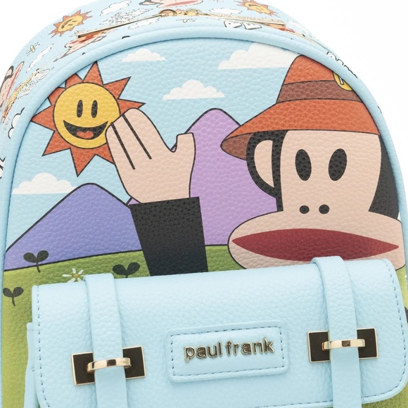 NEW WondaPop x Paul Frank Monkey Bag Vegan Leather Mini Fashion Backpack - Picture 6 of 10